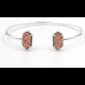 Druzy Silver Cuff Bracelet